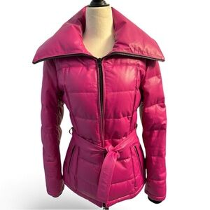 Danier Leather Fuchsia Down Filled Puffer Size Extra Small Good Used Condition